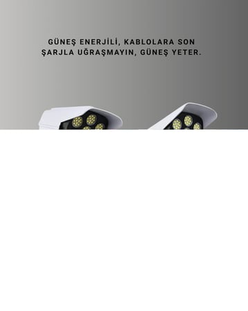 Kablosuz, Güneş Paneliyle Şarj Olan Dış Mekan Lambası – 8-10 Saat Aydınlatma Süresi