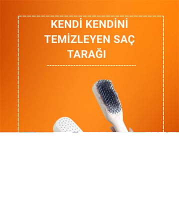 Kafa Derisi Masajlı Saç Tarağı – Kendini Temizleyen, Anti-Statik