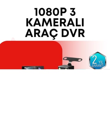 Araç Kamerası 3’lü Sistem | Full HD, Sesli Kayıt ve Park Gözetimi