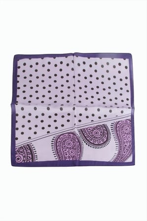 Benekli Desenli Zr Şifon Fular 50*50 cm