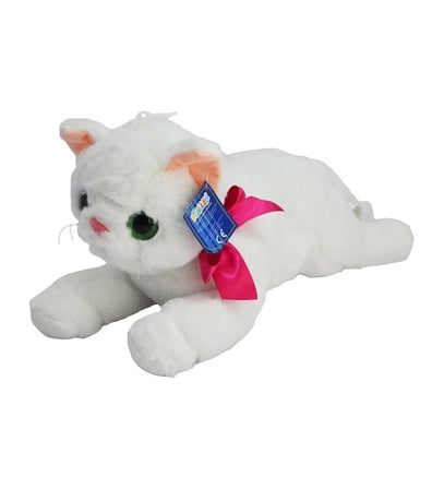 25 CM YATAK KEDİ PELUŞ - 1 Adet Stokta Olan Gönderilir