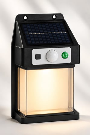 Güneş Enerjili Sensörlü Solar Aplik Duvar Tipi Dış Mekan Hareket Algılamalı Işık