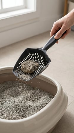 Kedi Kumu Eleme Kuregi, Malzeme Ve Ergonomik Tasarimla Temizlik İ̇Cin Uygun