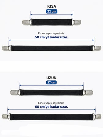 Beylini Gerdirici Set Masa Örtüsü Ütü Masası Kılıfı Gerdirme Seti Lastikli Klipsli Kayma Önleyici Tutucu Sabitleyici Kıskaç Aparat