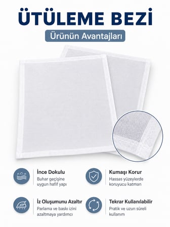 Beylini 2 Adet 33x65 Ütü Filesi Hassas Kumaşlar İçin Yanmaz Isıya Dayanıklı Ütü Bezi Ütüleme Matı Kırışmaz Şeffaf File Ütü Altlığı