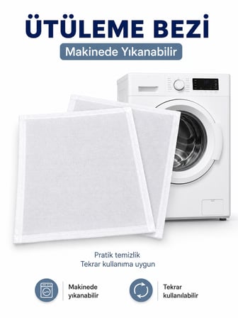 Beylini 2 Adet 33x65 Ütü Filesi Hassas Kumaşlar İçin Yanmaz Isıya Dayanıklı Ütü Bezi Ütüleme Matı Kırışmaz Şeffaf File Ütü Altlığı
