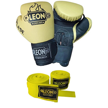 Leon Blade Training Boks Kick Boks Ve Muay Thai Eldiveni Ve Bandaj Seti 3,5 m