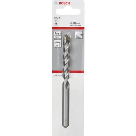 Beton Matkap Ucu 10 x 80 x 120 mm, Uzun Süreli Kullanım için