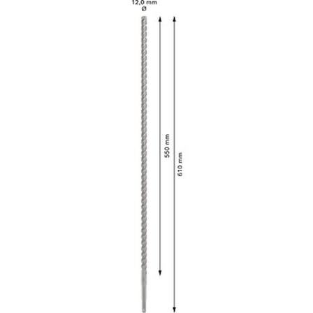 K-Delici Ucu 12x610 mm, Dayanıklı ve Uzun Süreli Kullanım