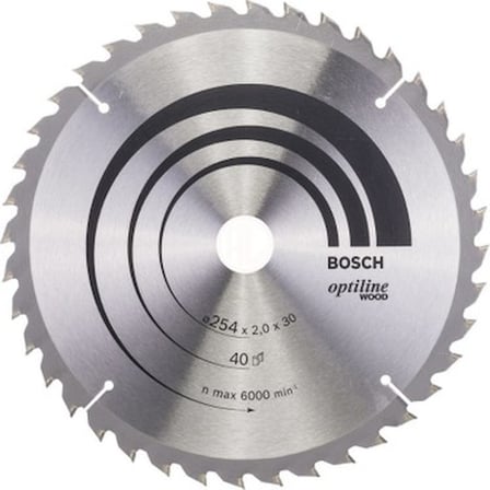 Daire Testere Bıçağı 254x30 mm 40 Diş Ahşap Malzeme Kesimi için