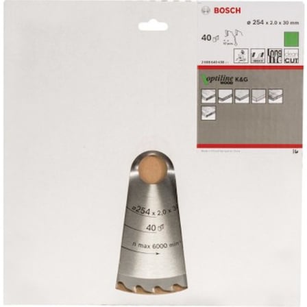 Daire Testere Bıçağı 254x30 mm 40 Diş Ahşap Malzeme Kesimi için