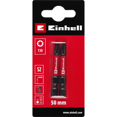 2 Parça 50 mm Darbeli Bit Seti, T30 (S2 Çelik) Kalitesi