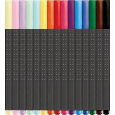 Ergonomik Metal Destekli İnce Uçlu Kalem Seti, 0.4 mm 15'li