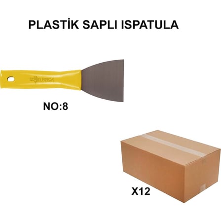 Plastik Saplı Ispatula 12 Adet No:8