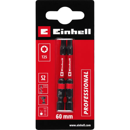 Çift Torsiyonlu Darbeli Bit Seti, 60 mm Uzunlukta 2 Parça ile Yüksek Performans