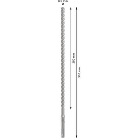 Sds-Plus-5x K-Delici Ucu, 8*310 mm Uzunluk