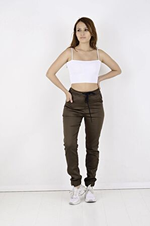 BLACK STEEL, Kadın JOGGER, BEL VE PAÇA LASTİKLİ PANTOLON-13000