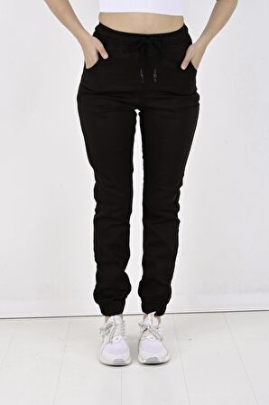 BLACK STEEL, Kadın JOGGER, BEL VE PAÇA LASTİKLİ PANTOLON-13000