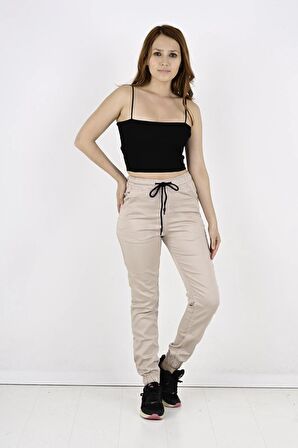 BLACK STEEL, Kadın JOGGER, BEL VE PAÇA LASTİKLİ PANTOLON-13000