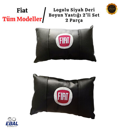 Fiat Logolu Oto Koltuk Boyun Yastığı 2 Parça Tüm Modeller İçin Uygundur