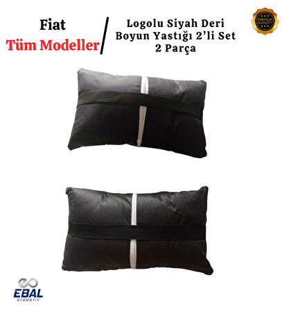 Fiat Logolu Oto Koltuk Boyun Yastığı 2 Parça Tüm Modeller İçin Uygundur
