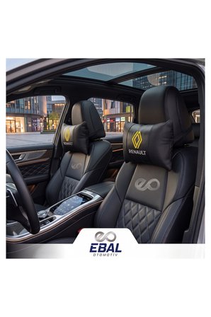 Renault Logolu Oto Koltuk Boyun Yastığı 2 Parça Tüm Modeller İçin Uygundur
