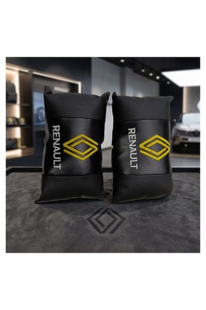 Renault Logolu Oto Koltuk Boyun Yastığı 2 Parça Tüm Modeller İçin Uygundur