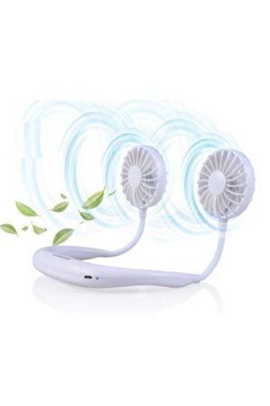 Boyun Askılı Giyilebilir Kablosuz Şarjlı Taşınabilir Mini Fan Vantilatör