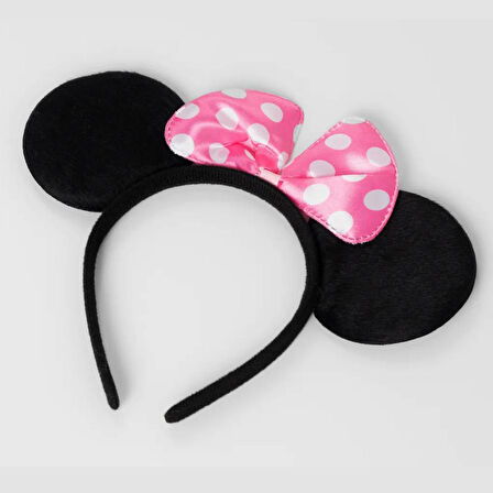 Pembe Fiyonklu Minnie Mouse Tacı Mini Kulak