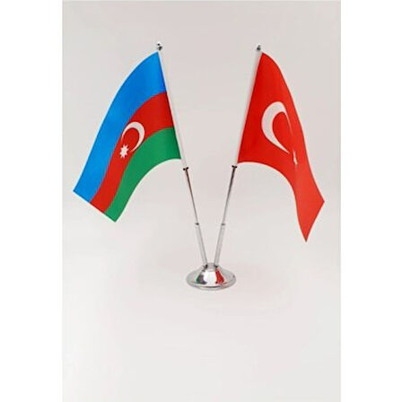 Azerbaycan ve Türkiye Masa Bayrağı Seti