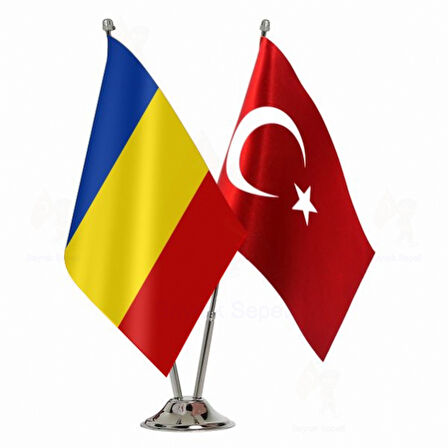 Çad ve Türkiye İkili Masa Bayrağı Seti