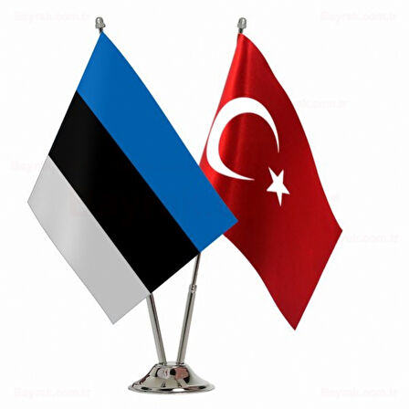 Estonya ve Türkiye Masa Bayrağı Seti