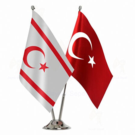 K.K.T.C ve Türkiye İkili Masa Bayrağı Seti