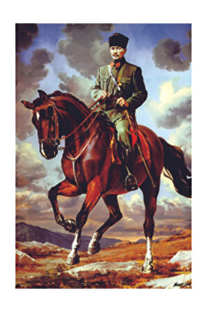 Atatürk Resmi Raşel Kumaş 400x600 cm.