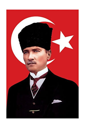 Kalpaklı Atatürk Resmi 70x105cm.