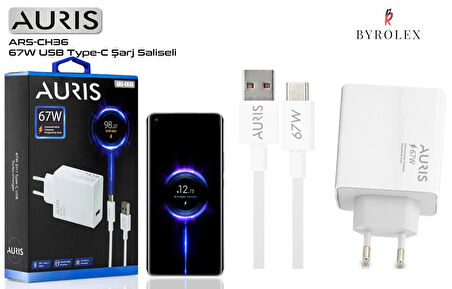 EV TİPİ 67W USB/TYPE-C SALİSE ÖLÇERLİ SÜPER SONİC HIZLI ŞARJ CİHAZI TAKIMI