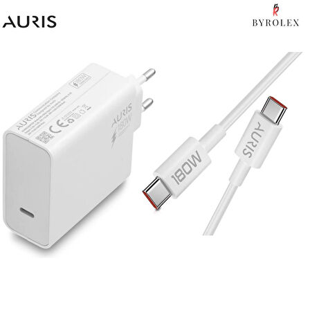 EV TİPİ SALİSE ÖLÇERLİ 180W USB-C/TYPE-C TURBO SÜPER SONİC HIZLI ŞARJ CİHAZI TAKIMI