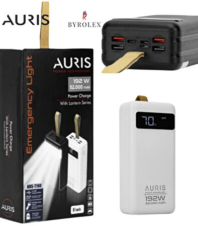 192W TURBO SÜPER HIZLI ŞARJ VE 52.000 MAH KAPASİTELİ GENİŞ LED FENERLİ 7 USB ÇIKIŞLI POWERBANK