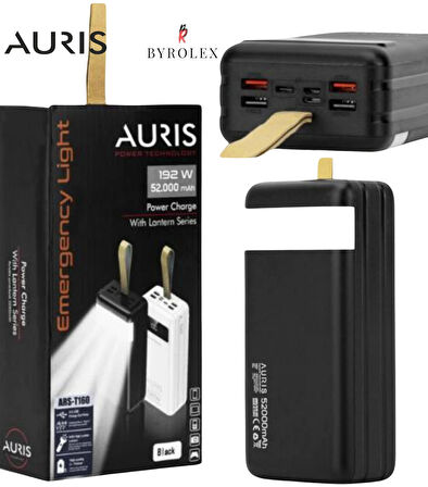 192W TURBO SÜPER HIZLI ŞARJ VE 52.000 MAH KAPASİTELİ GENİŞ LED FENERLİ 7 USB ÇIKIŞLI POWERBANK