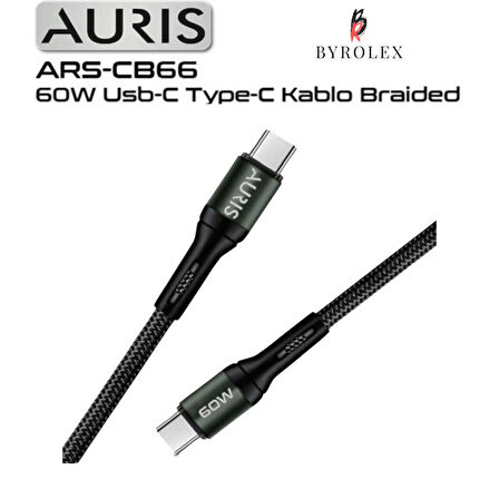 60W USB-C / TYPE-C BRAIDED ŞARJ KABLOSU