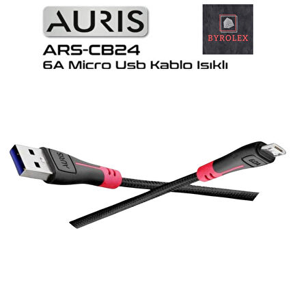 AURIS 6.0A  USB / MİKRO YÜKSEK HIZLI LED IŞIKLI ŞARJ VE DATA KABLOSU