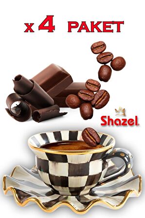 Shazel Çikolatalı Orta Kavrulmuş Öğütülmüş Türk Kahvesi 4x100 gr 