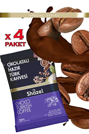 Shazel Çikolatalı Orta Kavrulmuş Öğütülmüş Türk Kahvesi 4x100 gr 