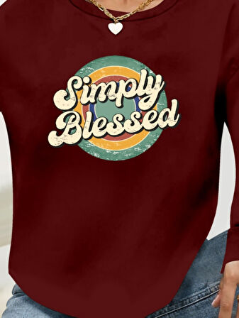 Kadın Uzun Kollu Bisiklet Yaka Viskon Iki Iplik Bluz