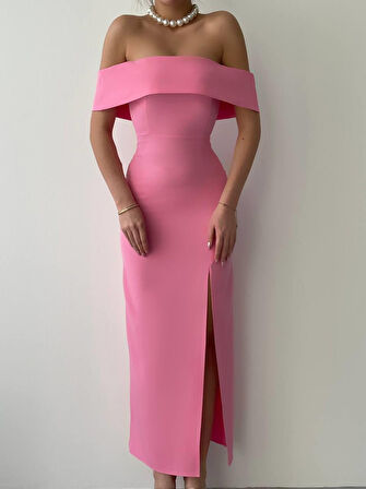 MADONNA YAKA UZUN ELBİSE