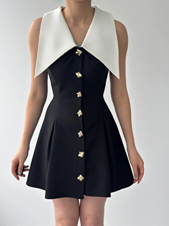 Ness Düğmeli Elbise