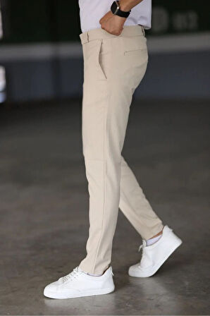 Erkek Düz Kesim Bilek Boy Kumaş Pantolon