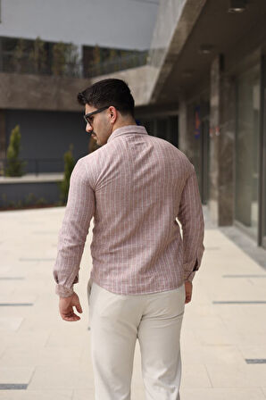 Erkek çizgi Desenli Gömlek