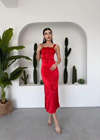 PAG İP ASKILI ELBİSE