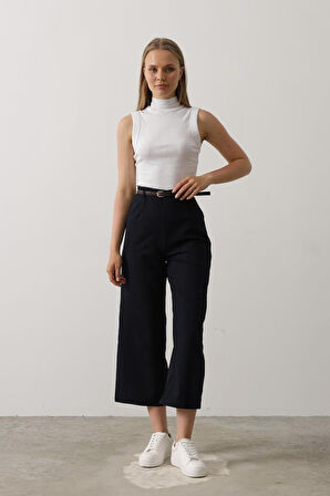 Kemer Pens Detaylı Pantolon - Lacivert